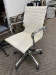Used Task Chair - White Vinyl - Chrome Arms - ITEM #:150183 - Img 6 of 8