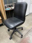 Used Sit On It Seating Armless Chair - Black Vinyl - ITEM #:150184 - Img 2 of 4