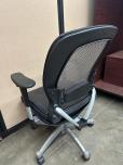 Used Task Chair - Black Vinyl With Grey Mesh Back - ITEM #:150191 - Img 3 of 5