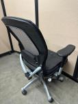 Used Task Chair - Black Vinyl With Grey Mesh Back - ITEM #:150191 - Img 4 of 5