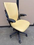 Used Ergonomic Desk Chair - Yellow Leather - ITEM #:150205 - Img 1 of 4