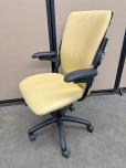 Used Ergonomic Desk Chair - Yellow Leather - ITEM #:150205 - Img 2 of 4