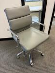 Used Conference Chair - Grey Vinyl - Chrome Frame - ITEM #:150216 - Img 1 of 13