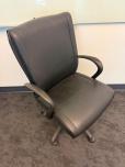 Executive Conference Chair - Rio Black Leather, C-Arm - ITEM #:150218 - Img 1 of 5