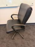 Executive Conference Chair - Rio Black Leather, C-Arm - ITEM #:150218 - Img 2 of 5