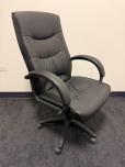High Back Black Upholstered Conference Chair - ITEM #:150223 - Img 1 of 3