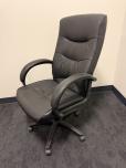 High Back Black Upholstered Conference Chair - ITEM #:150223 - Img 2 of 3