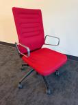 Vitra AC4 Conference Chair, Red Fabric, Polished Aluminum Arms - ITEM #:150224 - Img 1 of 5