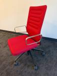 Vitra AC4 Conference Chair, Red Fabric, Polished Aluminum Arms - ITEM #:150224 - Img 2 of 5
