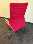 Vitra AC4 Conference Chair, Red Fabric, Polished Aluminum Arms - ITEM #:150224 - Img 3 of 5