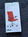 Vitra AC4 Conference Chair, Red Fabric, Polished Aluminum Arms - ITEM #:150224 - Img 4 of 5