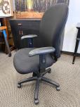 National Black Fabric Task Chair with Adjustable Arms - ITEM #:150228 - Img 2 of 4