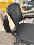 Black Mesh Back Drafting Stool with Swing-Up Arms - ITEM #:150236 - Img 2 of 8