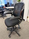 Black Mesh Back Drafting Stool with Swing-Up Arms - ITEM #:150236 - Img 6 of 8
