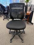 Black Mesh Back Drafting Stool with Swing-Up Arms - ITEM #:150236 - Img 7 of 8