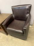 Used Lobby Chairs - Brown Leather - ITEM #:165012 - Img 1 of 3