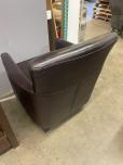 Used Lobby Chairs With Brown Leather Upholstery - ITEM #:165012 - Thumbnail image 3 of 3