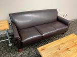 Used Lobby Couch - Brown Leather - ITEM #:165013 - Img 1 of 2
