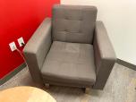 Used Grey Lobby Chair With Silver Legs - ITEM #:165019 - Img 2 of 2