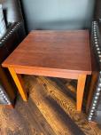 Used Lobby Chairs With Brown Vinyl And Silver Button Design - ITEM #:165023 - Thumbnail image 4 of 6