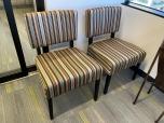 Used Reception Chairs - Earthtone Striped Fabric - ITEM #:165027 - Img 1 of 5