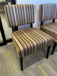 Used Reception Chairs - Earthtone Striped Fabric - ITEM #:165027 - Img 2 of 5