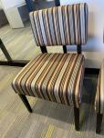 Used Reception Chairs - Earthtone Striped Fabric - ITEM #:165027 - Img 3 of 5