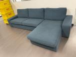 Used Sectional Couch With Blue Fabric - ITEM #:165031 - Img 2 of 3