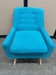 Used Ikea Turquoise Reception Chair - Oak Legs - ITEM #:165038 - Img 3 of 4
