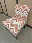 Ikea Orange & White Chevron Pattern Guest Chair - ITEM #:165039 - Img 1 of 4