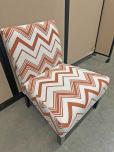 Ikea Orange & White Chevron Pattern Guest Chair - ITEM #:165039 - Img 2 of 4
