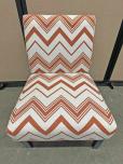 Ikea Orange & White Chevron Pattern Guest Chair - ITEM #:165039 - Img 3 of 4