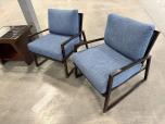 Used Reception Furniture - Blue Chairs With Table - ITEM #:165040 - Img 2 of 5