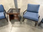 Used Reception Furniture - Blue Chairs With Table - ITEM #:165040 - Img 3 of 5