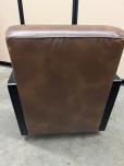 Used Brown Leather Swivel Reception Chair - ITEM #:165041 - Img 3 of 3