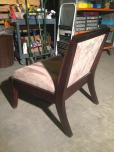 Lobby chair with tan fabric and mahogany frame - ITEM #:170003 - Thumbnail image 3 of 3