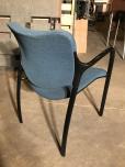 Herman Miller stacking chairs - blue fabric and black frame - ITEM #:175023 - Thumbnail image 2 of 4