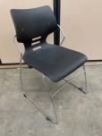 Stacking Chairs With Black Seat And Chrome Frame - ITEM #:175035 - Img 1 of 5