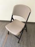 Used Lifetime Brown Folding Chairs - Plastic Seat Metal Frame - ITEM #:175051 - Thumbnail image 3 of 4