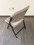 Used Lifetime Brown Folding Chairs - Plastic Seat Metal Frame - ITEM #:175051 - Img 4 of 4