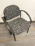 Used Stacking Chairs - Grey And Tan Fabric - Black - ITEM #:175053 - Img 2 of 5
