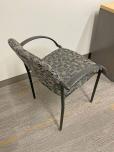 Used Stacking Chairs - Grey And Tan Fabric - Black - ITEM #:175053 - Img 3 of 5