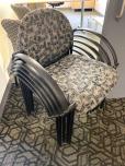 Used Stacking Chairs - Grey And Tan Fabric - Black - ITEM #:175053 - Img 5 of 5