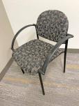 Used Stacking Chairs With Black Frame And Charcoal Tan Fabric - ITEM #:175053 - Thumbnail image 4 of 5