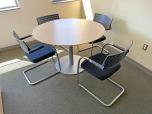 Used Stacking Chairs - Black Seat And Back And Chrome Frame - ITEM #:175056 - Thumbnail image 1 of 3