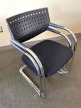 Used Stacking Chairs - Black Seat And Back And Chrome Frame - ITEM #:175056 - Thumbnail image 3 of 3