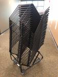 Stacking chairs with perforated black seat and black frame - ITEM #:175058 - Img 4 of 5