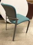 Used Stacking Chairs - Green Fabric - Tan Frame - ITEM #:175059 - Img 3 of 3