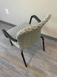 Used Stacking Chairs - Patterned Fabric - Black Frame - ITEM #:175064 - Img 4 of 4