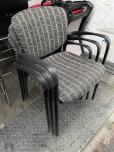 Used Stacking Chairs - Black And White Fabric - ITEM #:175066 - Img 1 of 3